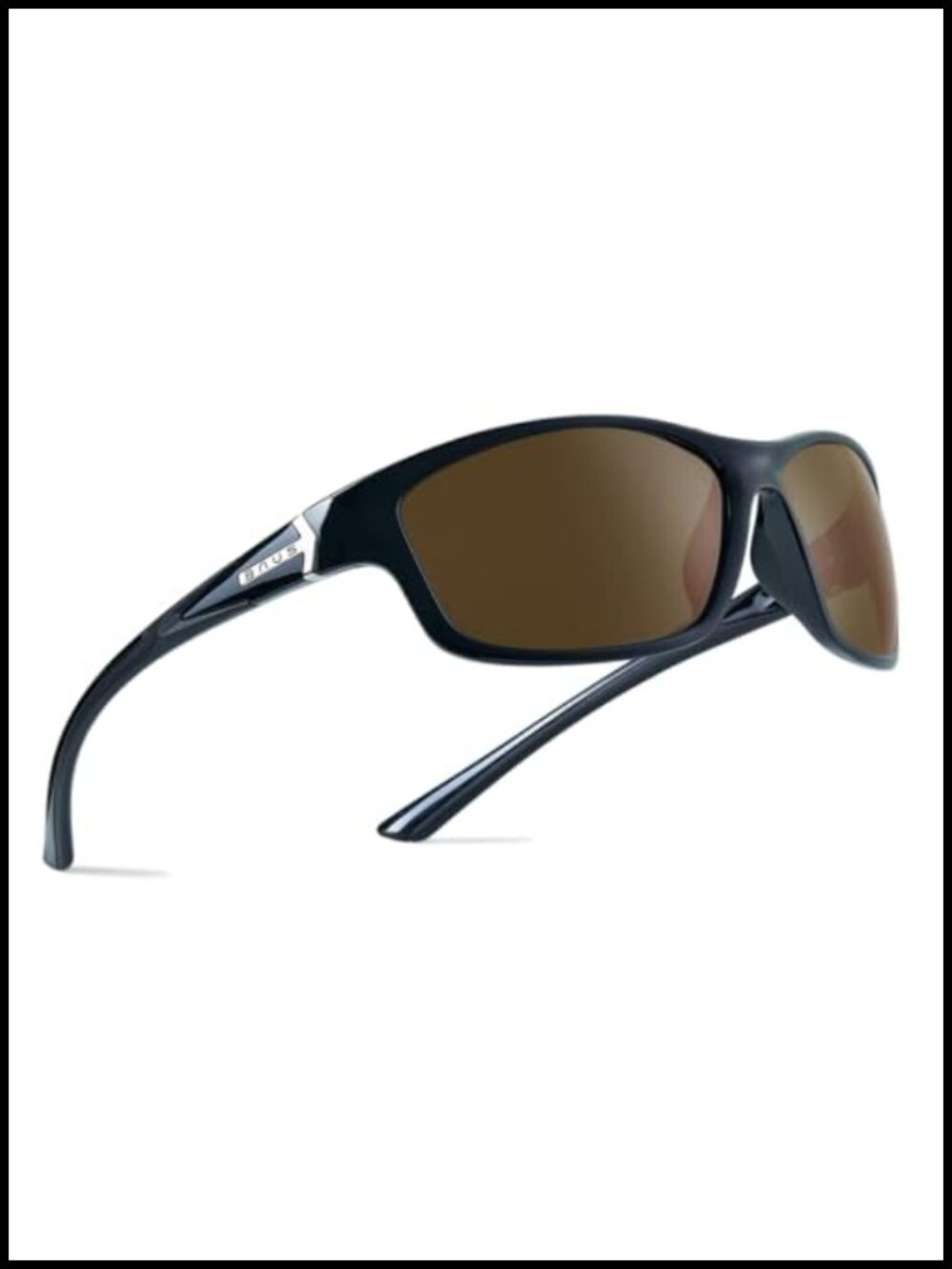 Wrap Around Sport Sunglasses Glass Lens UV400 Non-Polarized Men